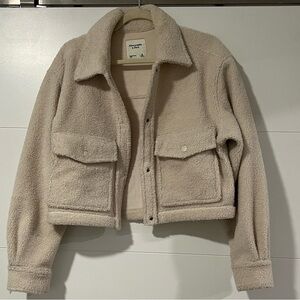 Abercrombie & Fitch Beige Teddy Jacket
